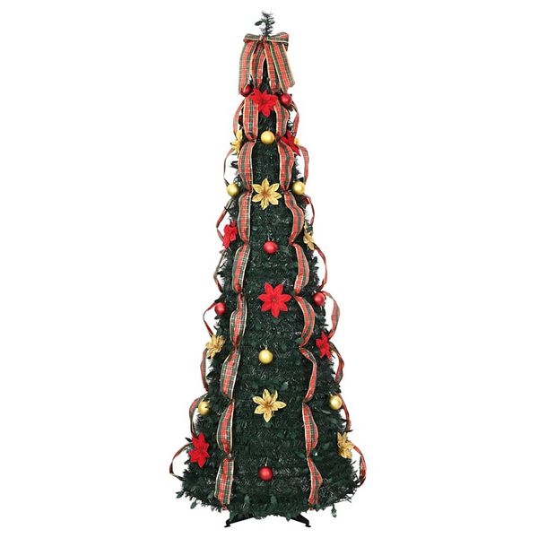 vidaXL Artificial Christmas Tree with 150 LEDs Green 180 cm PVC