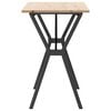vidaXL Dining Table Y-Frame 100x50x75 cm Solid Wood Pine and Steel