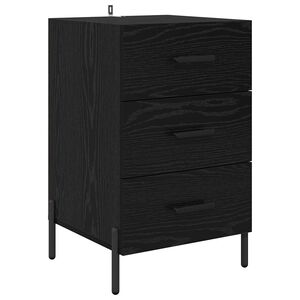 vidaXL Bedside Cabinet Black Oak 40 x 40 x 66 cm Engineered Wood