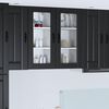 vidaXL Kitchen Cabinet 2 pcs Black 40 x 31 x 80 cm Engineered Wood