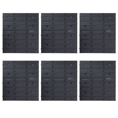vidaXL 103 Piece Storage Bin Kit with Wall Panels Red and Black