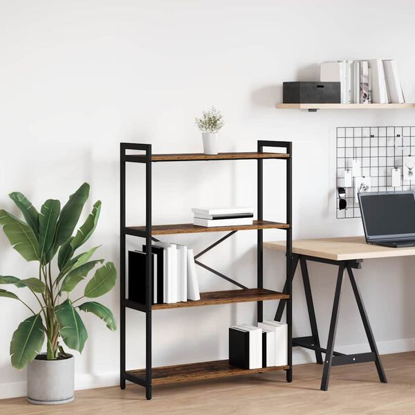 vidaXL Bookshelf Old wood 80 x 30 x 120 cm Engineered Wood