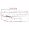 vidaXL Metal Bed Frame without Mattress Sonoma Oak 150x200 cm King Size