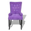 vidaXL Dining Chair with Armrests Purple Velvet
