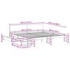 vidaXL Bed Frame with Headboard Wax Brown 180 x 200 cm Solid Pine Wood