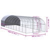 vidaXL Outdoor Chicken Coop 3x10x2 m Galvanised Steel