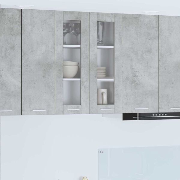vidaXL Hanging Cabinet Concrete Grey 60 x 31 x 80 cm Engineered Wood