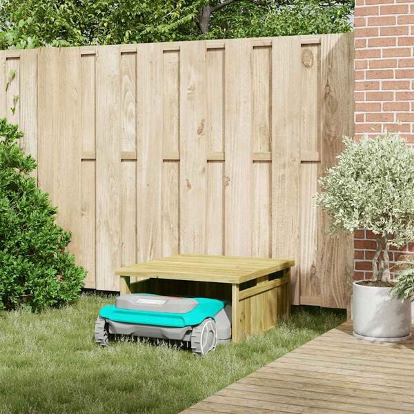 vidaXL Lawn Mower Garage Brown 73.5 x 81.5 x38.5 cm