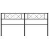 vidaXL Metal Replace Headboard Black 200 cm