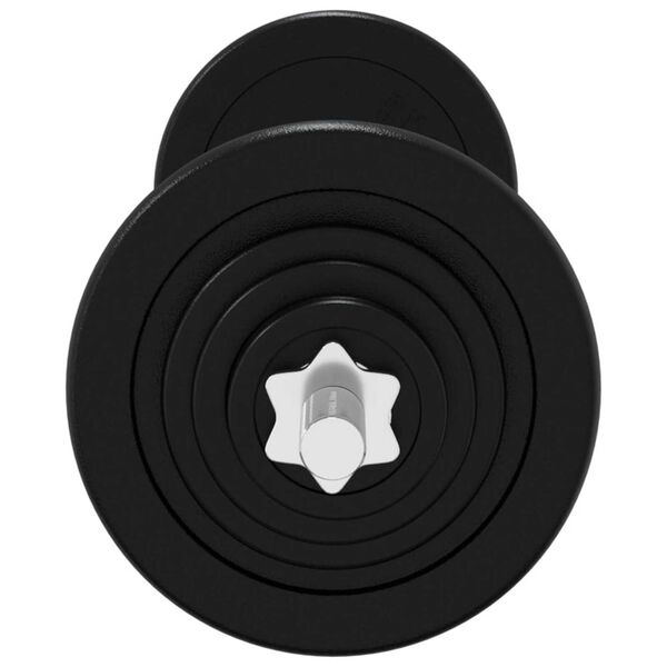 vidaXL Barbell with Plates 60 kg Cast Iron & Chrome Plated Steel