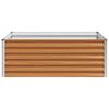 vidaXL Garden Raised Bed Light Brown 98 x 100 x 36 cm Galvanised Steel