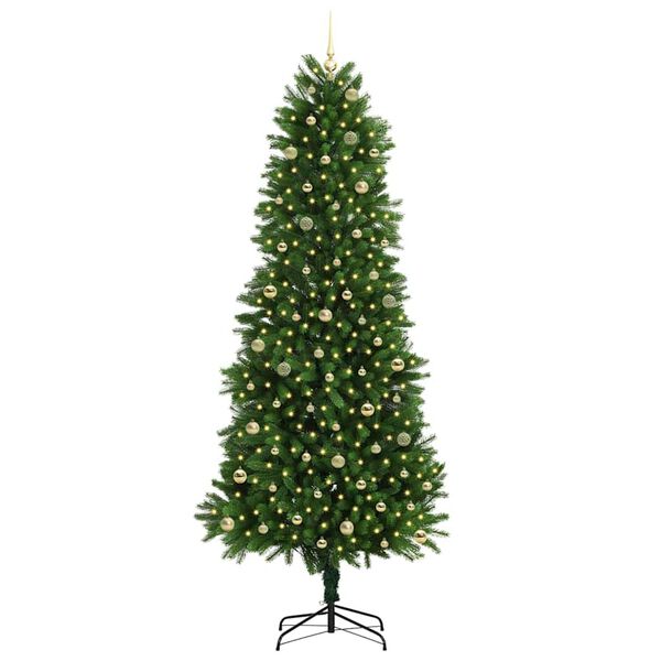 vidaXL Christmas Tree with 300 LEDs with Stand Green 240 cm PE