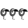 vidaXL Bridle Racks 3 pcs Wall Mounted Black Iron
