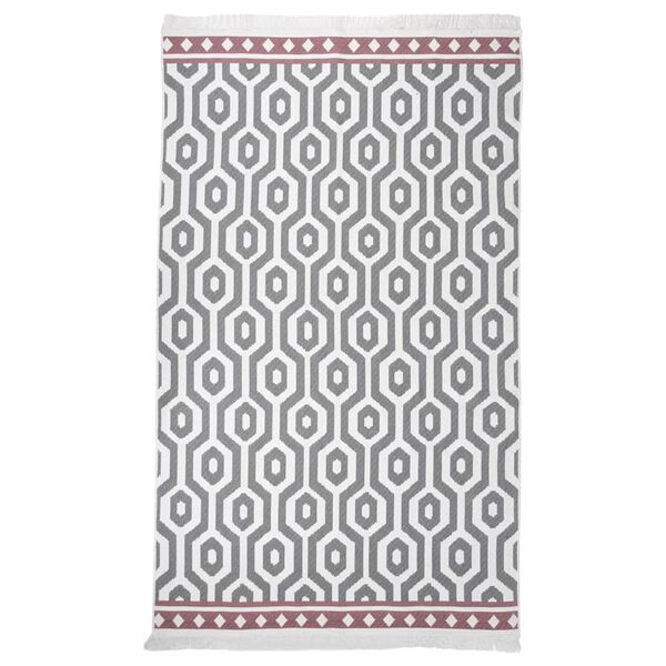 vidaXL Rug Grey 120x180 cm Cotton