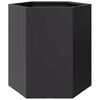 vidaXL Garden Planter 2 pcs Black Hexagon 46x40x45 cm Steel
