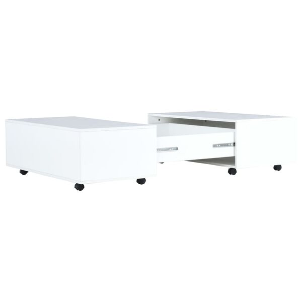 vidaXL Coffee Table High Gloss White 100x100x35 cm