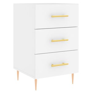 vidaXL Bedside Cabinet White 40x40x66 cm Engineered Wood