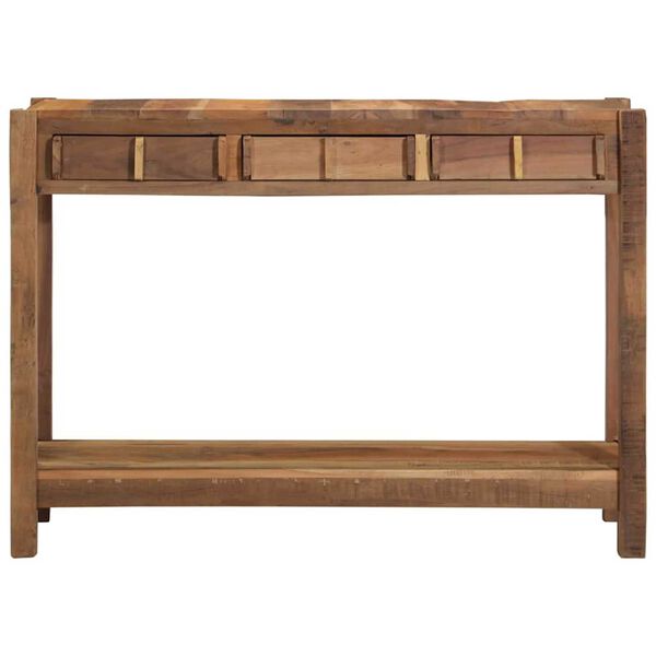 vidaXL Console Table Brown 107 x 33 x 76 cm Solid Reclaim wood