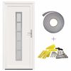 vidaXL Front Door White PVC