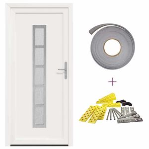 vidaXL Front Door White 88 x 200 cm PVC
