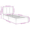 vidaXL Extra Long Bed Frame without Mattress 100x210 cm Solid Wood