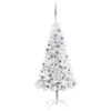 vidaXL Artificial Pre-lit Christmas Tree with Ball Set Silver 120 cm PET