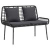 vidaXL Garden Dining Set 3 pcs Black and Anthracite Poly Rattan