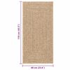 vidaXL Rug ZIZUR Beige 60x110 cm Jute Look Indoor and Outdoor