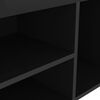vidaXL Shoe Bench with Cushion High Gloss Black 80x30x47 cm Engineered Wood