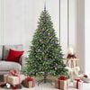 vidaXL Artificial Christmas Tree with 300 LEDs Green 180 cm PE and PVC
