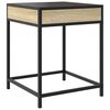 vidaXL Bedside Table with Infinity LED Sonoma Oak 40x40x51 cm