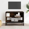 vidaXL TV Cabinet Smoked Oak 61x40x46 cm Engineered Wood and Metal