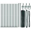 vidaXL Fence with Post Green 0.8 x 25 m Steel and PVC