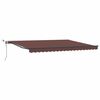 vidaXL Automatic Retractable Awning with LEDs Burgundy 450x300 cm