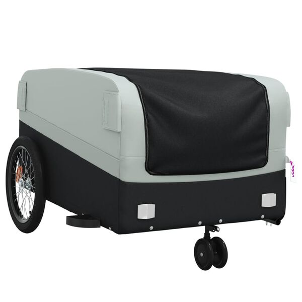 vidaXL Bike Trailer Black and Grey 45 kg Iron