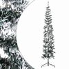 vidaXL Slim Artificial Half Christmas Tree with Flocked Snow 240 cm