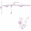 vidaXL Garden Parasol Taupe 248.5 x 247.5 x 160 cm Polyester and Steel