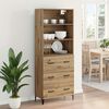 vidaXL Highboard Artisan Oak 69.5 x 34 x 180 cm Engineered Wood