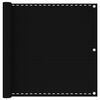 vidaXL Balcony Screen Black 90x400 cm HDPE