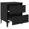 vidaXL Bedside Cabinet Black oak 40 x 35 x 50 cm Engineered wood