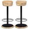 vidaXL Bar Chairs 2 pcs Solid Mango Wood
