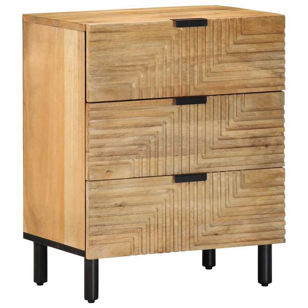 vidaXL Bedside Cabinet Brown 50x33x62 cm Solid Wood Mango