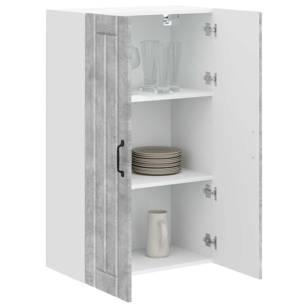 vidaXL Kitchen Cabinet Concrete Grey 60 x 31 x 100 cm Engineered Wood