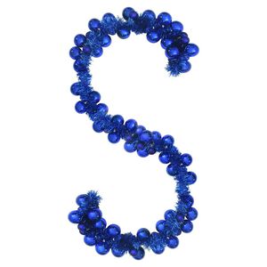 vidaXL Christmas Ball Garland LEDs Blue 186 cm Polystyrene