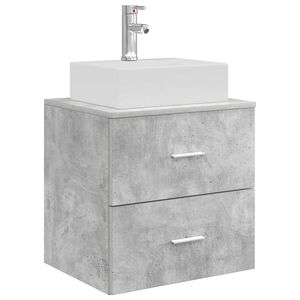 vidaXL Wall-Mounted Sink Vanity Concrete Grey 49.5 x 41 x 62.5 cm