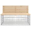 vidaXL Garden Bench with Gabion Basket Solid Wood Pine