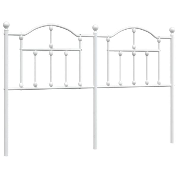 vidaXL Metal Replace Headboard White 135 cm