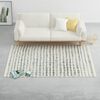 vidaXL Rug Denim Wool 80x150 cm Blue/White