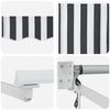 vidaXL Retractable Awning Anthracite and White 5x3 m Fabric&Aluminium