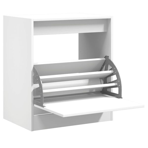 vidaXL Shoe Cabinet White 60x42x69 cm Engineered Wood